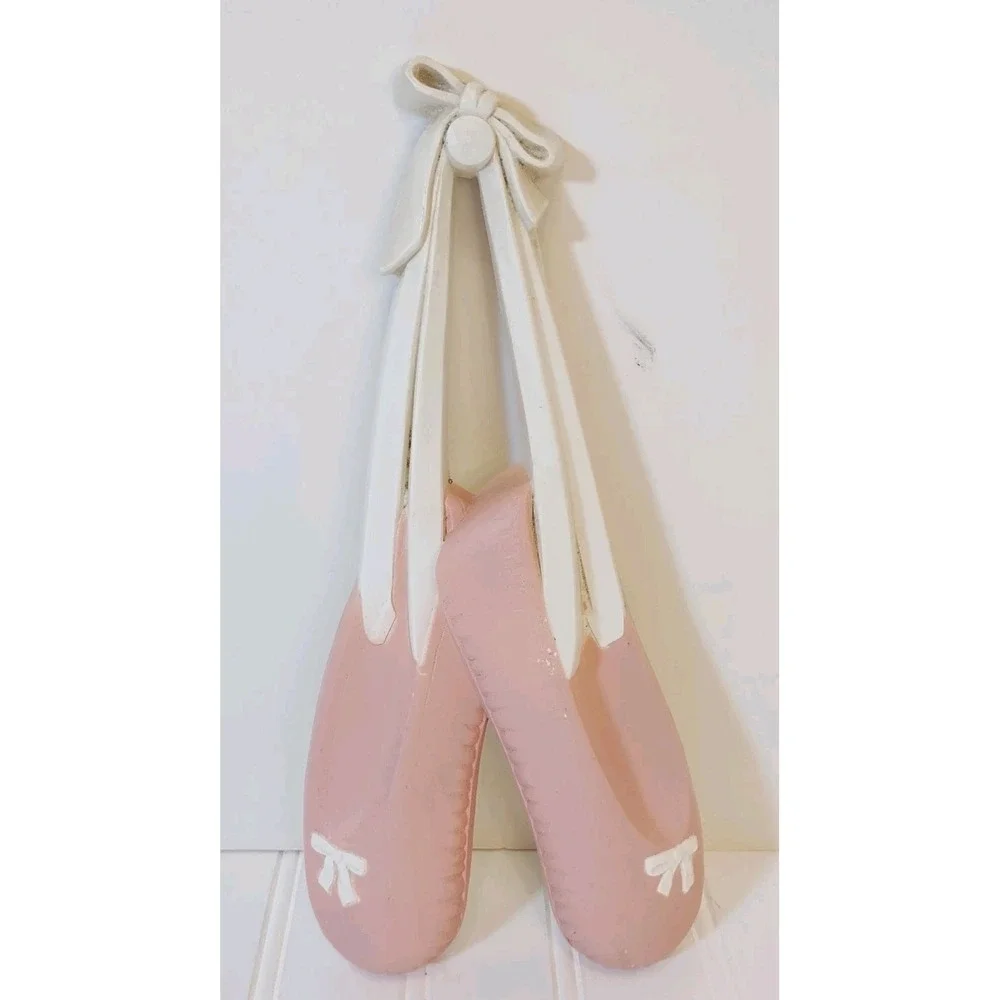 Homco Vintage Hanging Pink Ballerina Slippers‎ 12
